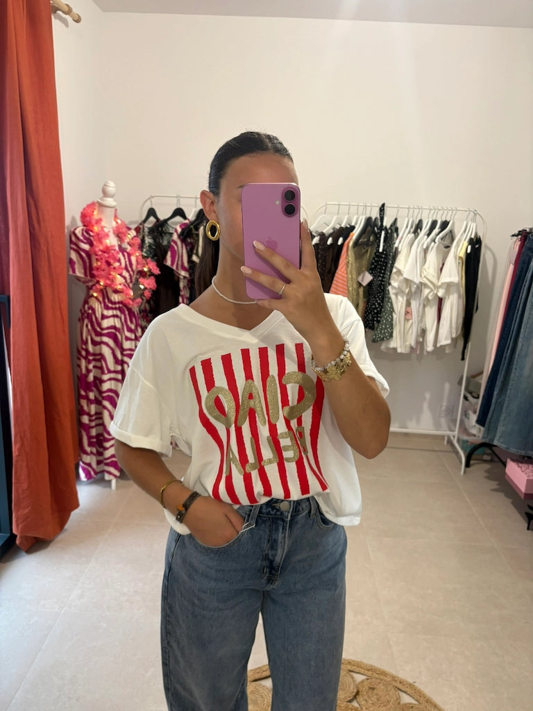 T-shirt bella ciao - Rouge
