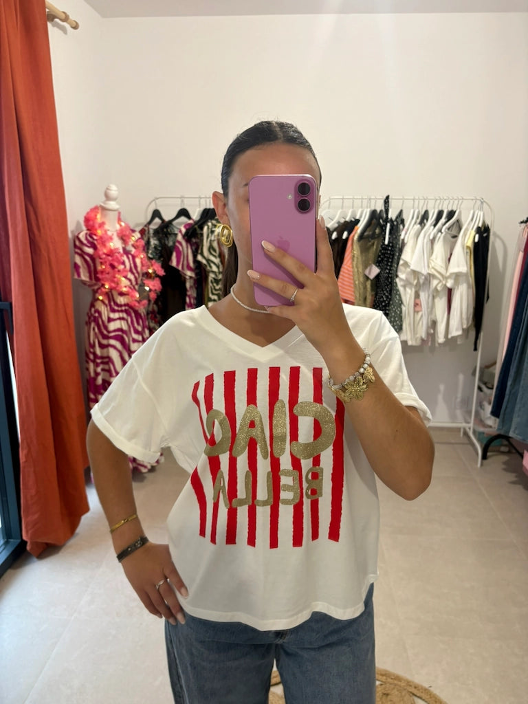 T-shirt bella ciao - Rouge