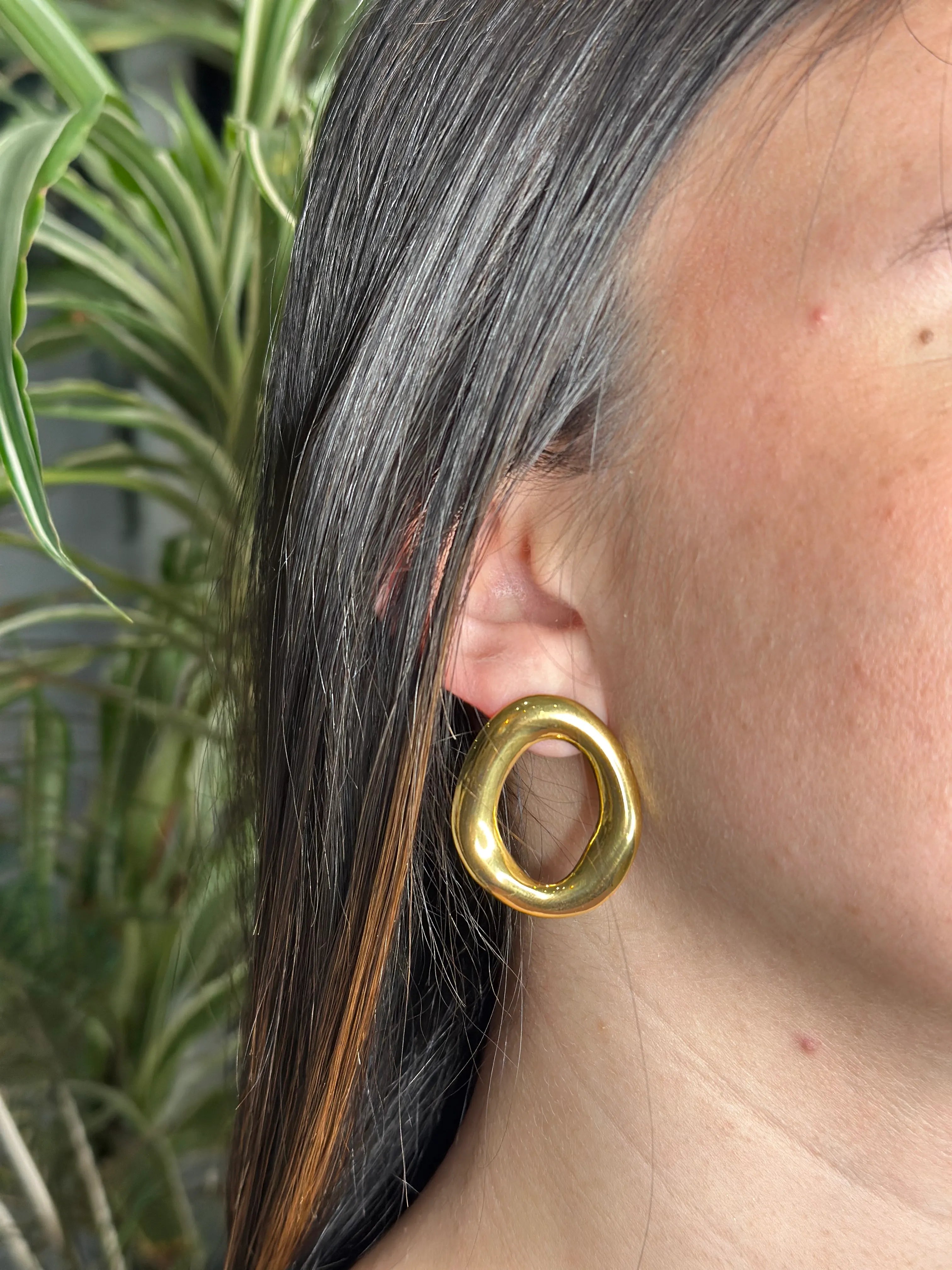 Boucle d'oreille - ovale