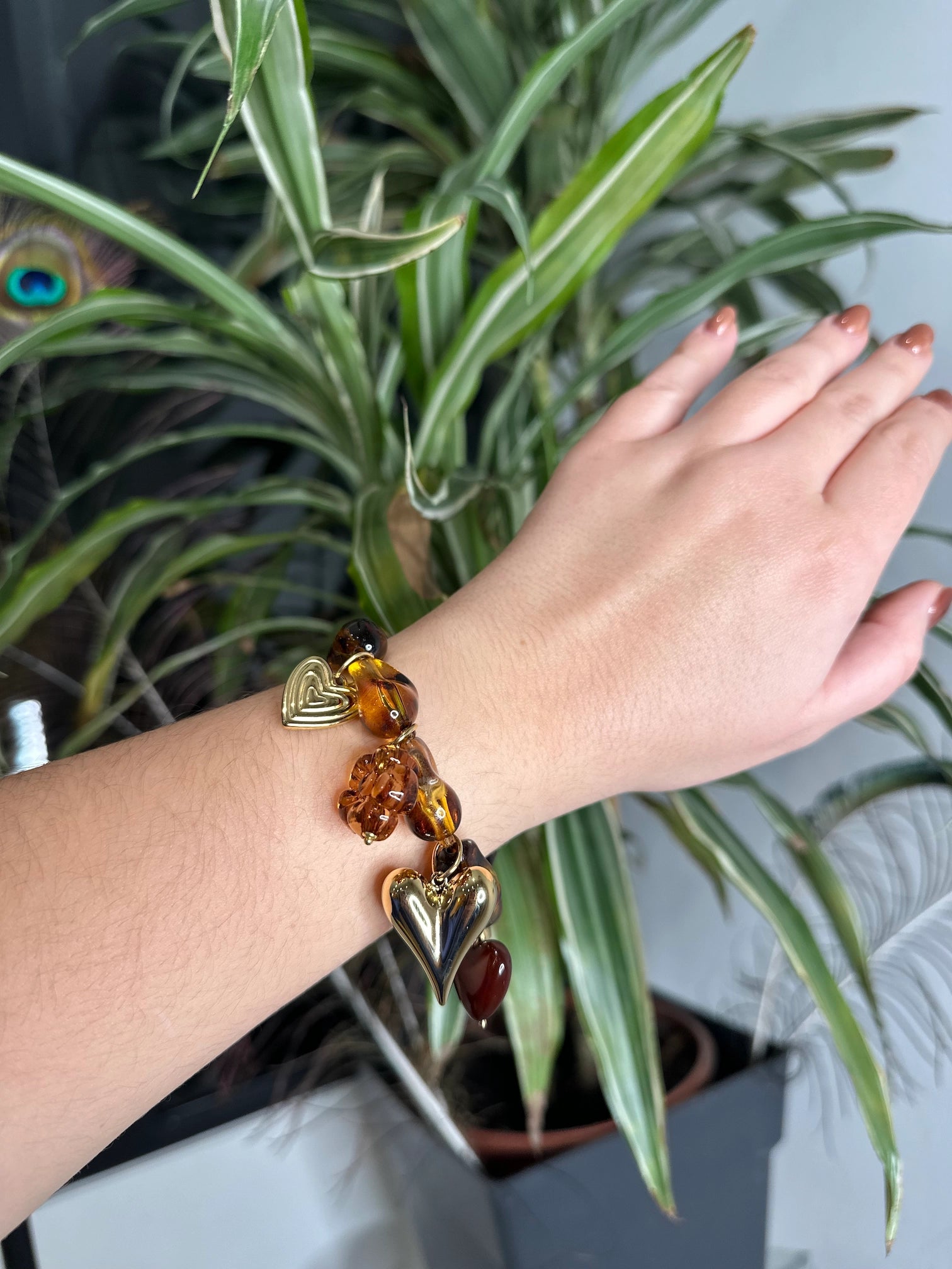Bracelet cœur léopard