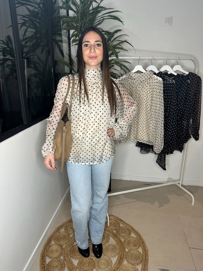 Blouse à pois