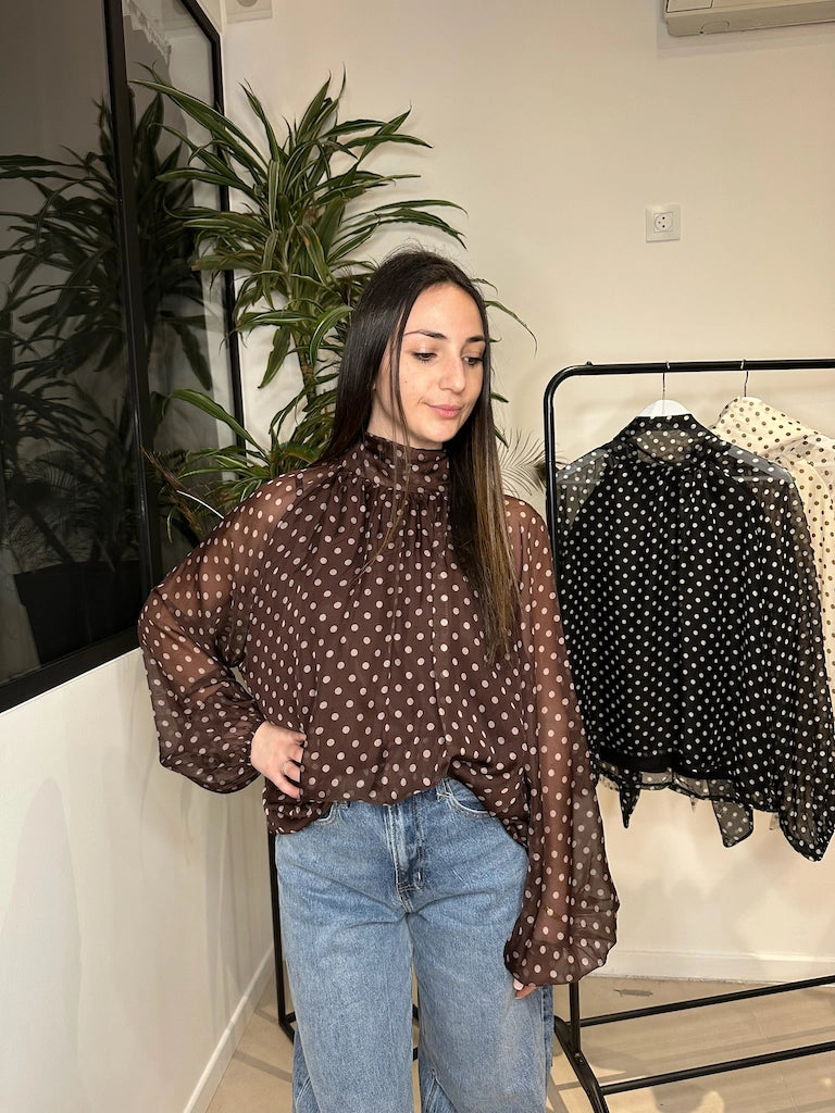 Blouse à pois