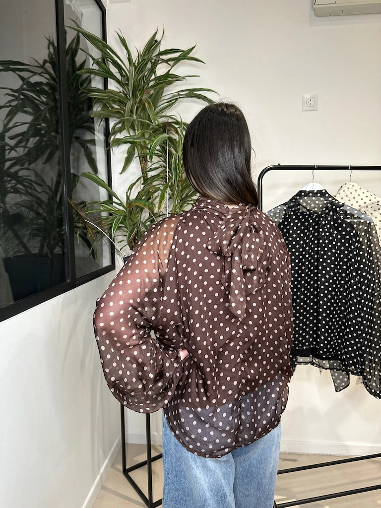 Blouse à pois