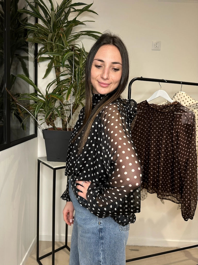 Blouse à pois