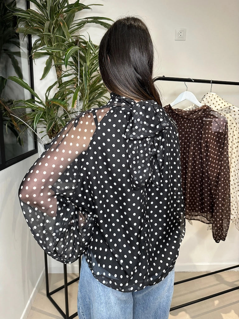 Blouse à pois